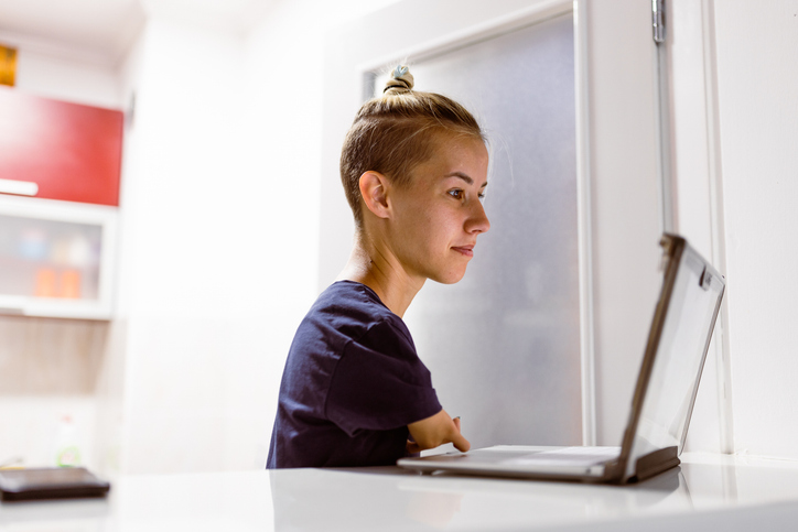 Limitless Potential: Embracing Remote Work with Passion and Perseverance of young woman with disability