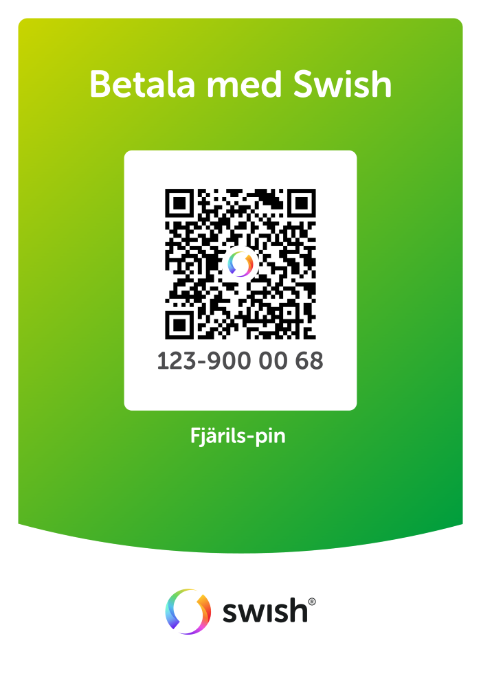 Liten Swish QR-kod Fjärilspin